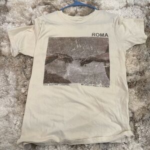 Michelangelo's Sistine Chapel Graphic Tee - Cream
